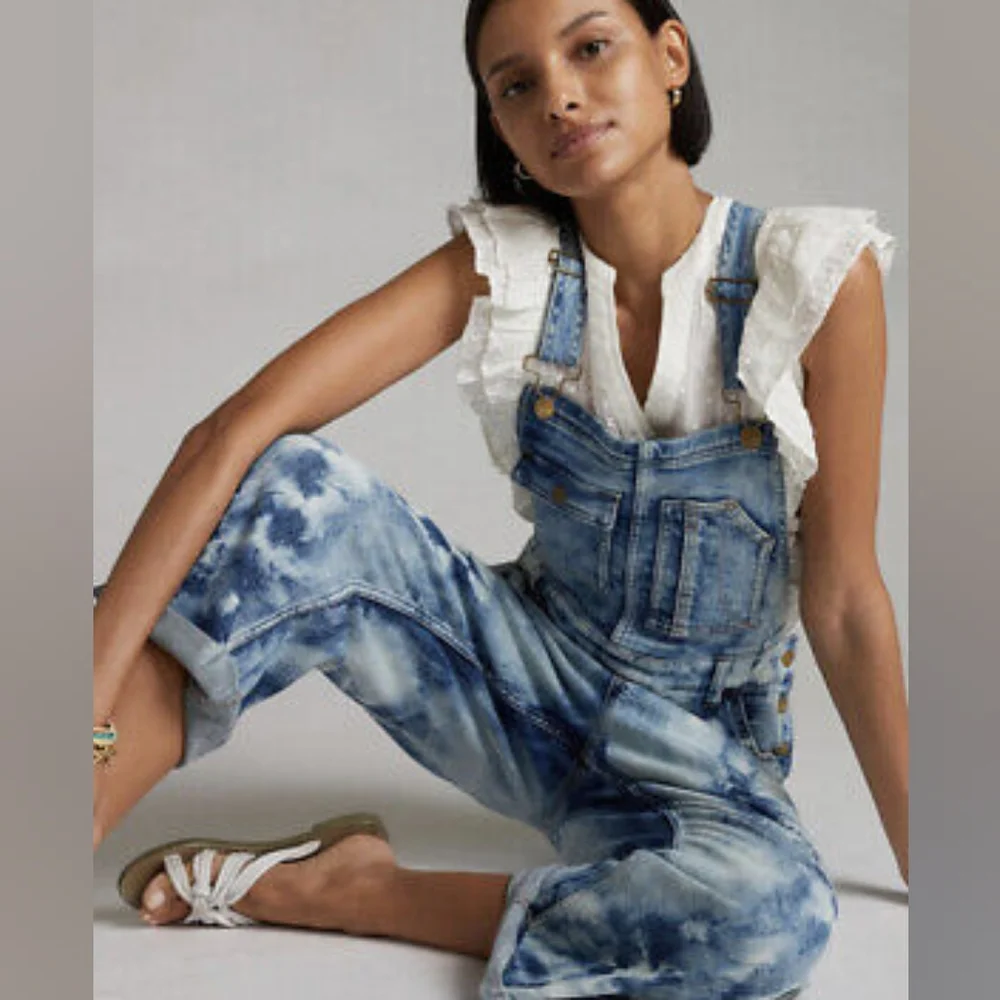 Anthropologie Pilcro Tie Dye Overalls - Picture 5 of 16